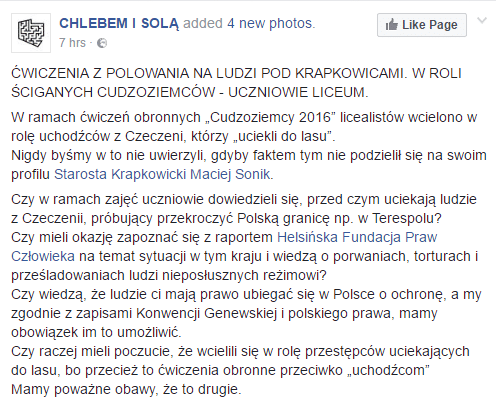 źródło: facebook.com/polacydlauchodzcow