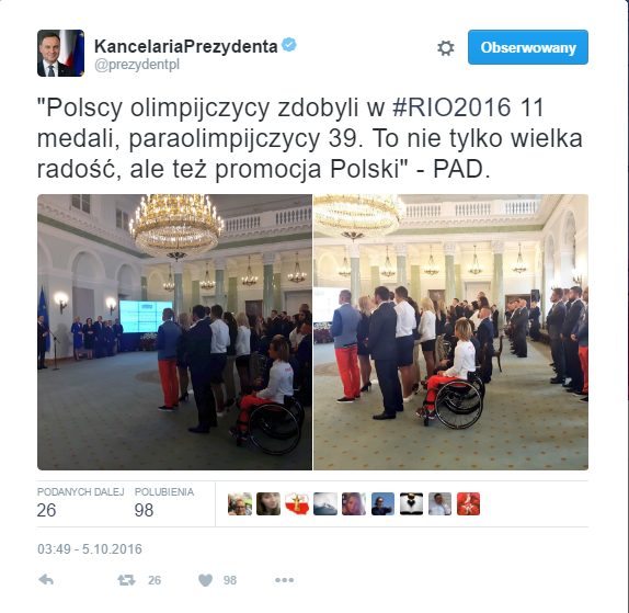 źródło: źródło: twitter.com/prezydentpl