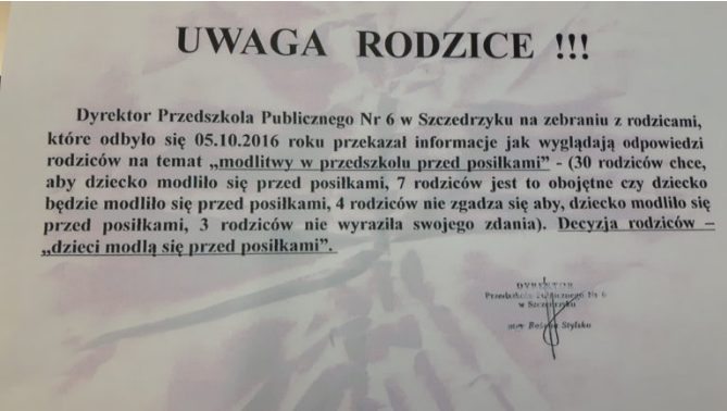 źródło: facebook.com/wolnoscodreligii