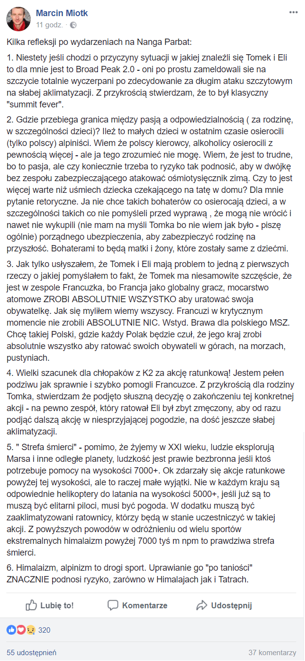 Miotk atakuje Mackiewicza