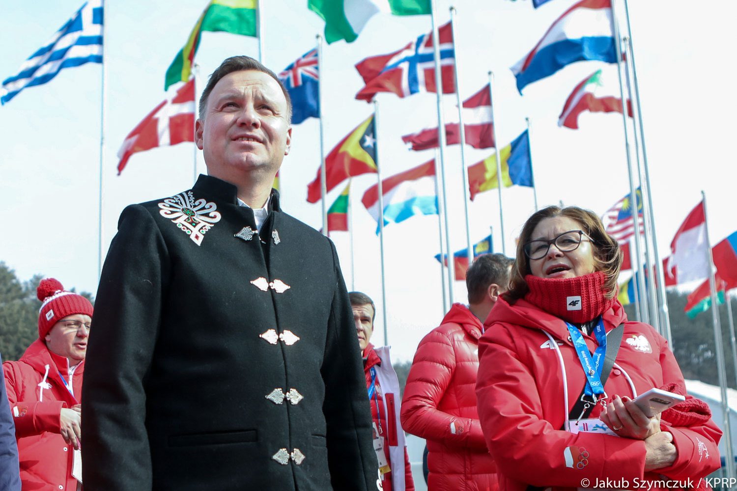 Andrzej Duda z żoną w Pjongczangu