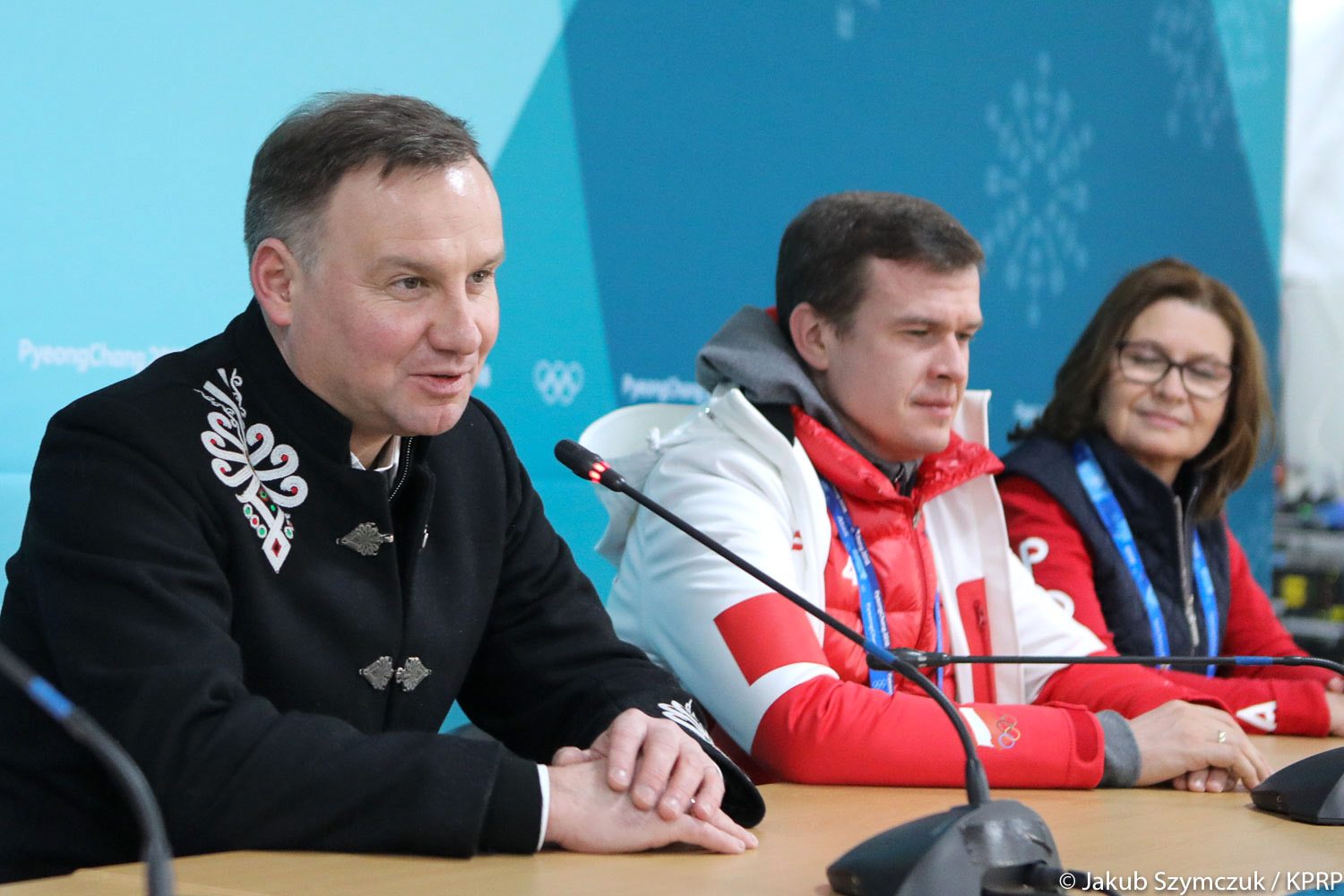 Andrzej Duda z żoną w Pjongczangu