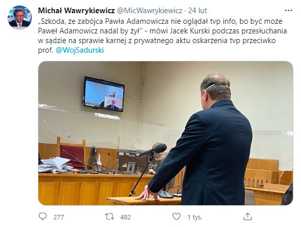 Jacek Kurski o zabójcy Adamowicza