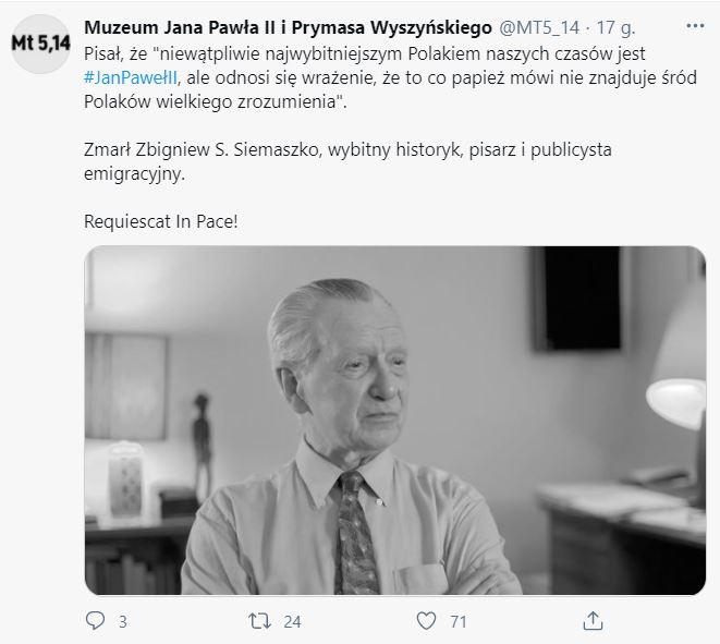 Zbigniew Siemaszko nie żyje