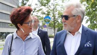 Aleksander Kwaśniewski z żoną