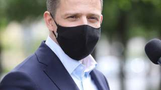 Rafał Trzaskowski na konferencji prasowej