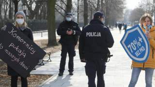 Protest przed Kancelarią Premiera