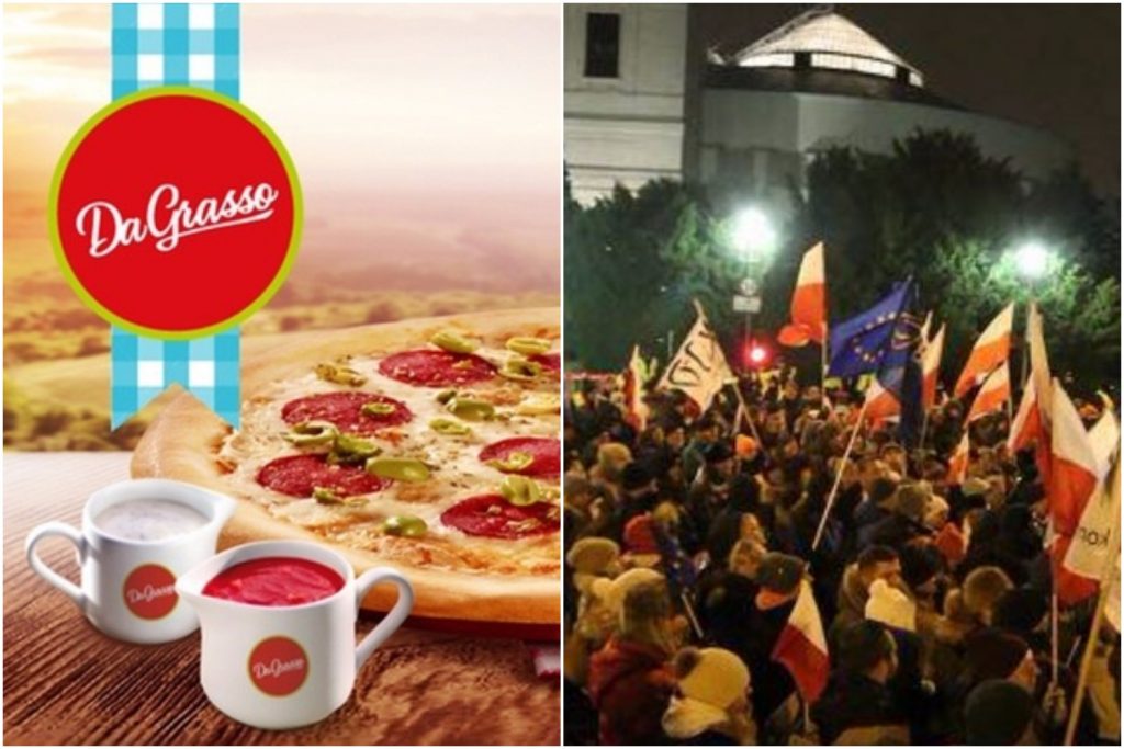Pizzeria Da Grasso z Ochoty wspiera KOD i protestujących