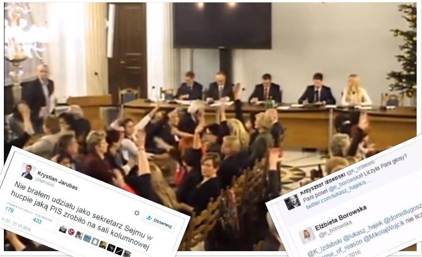 Posłowie, którzy mieli liczyć głosy... byli nieobecni. Co na to PiS?