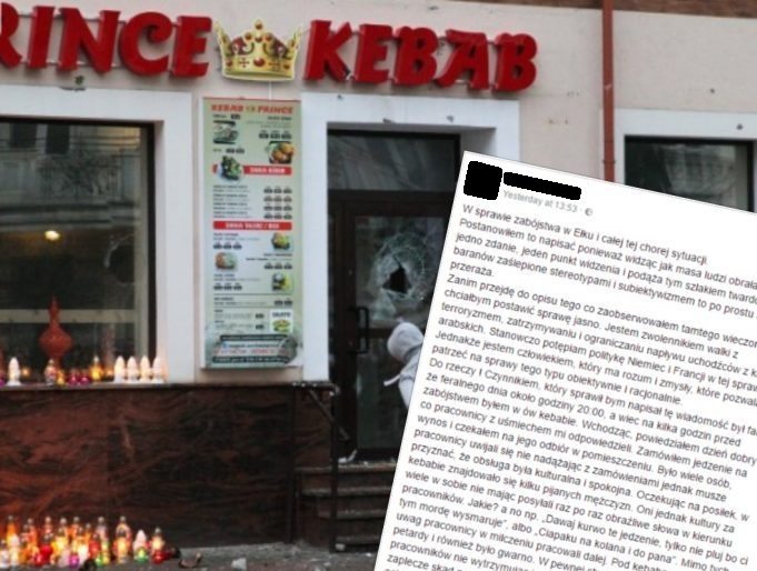 Był w Prince Kebab przed zabójstwem. Opisuje, co się tam działo. MOCNE
