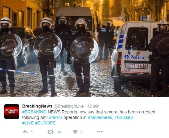 Bruksela: W nocy panika i antyterroryści na ulicach (VIDEO + ZDJĘCIA)