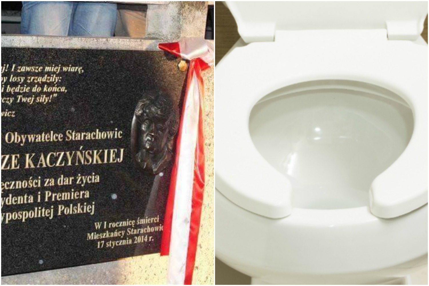 Dziennikarz Superstacji o tablicy dla matki Kaczyńskich: "Kibel na miarę naszych możliwości"