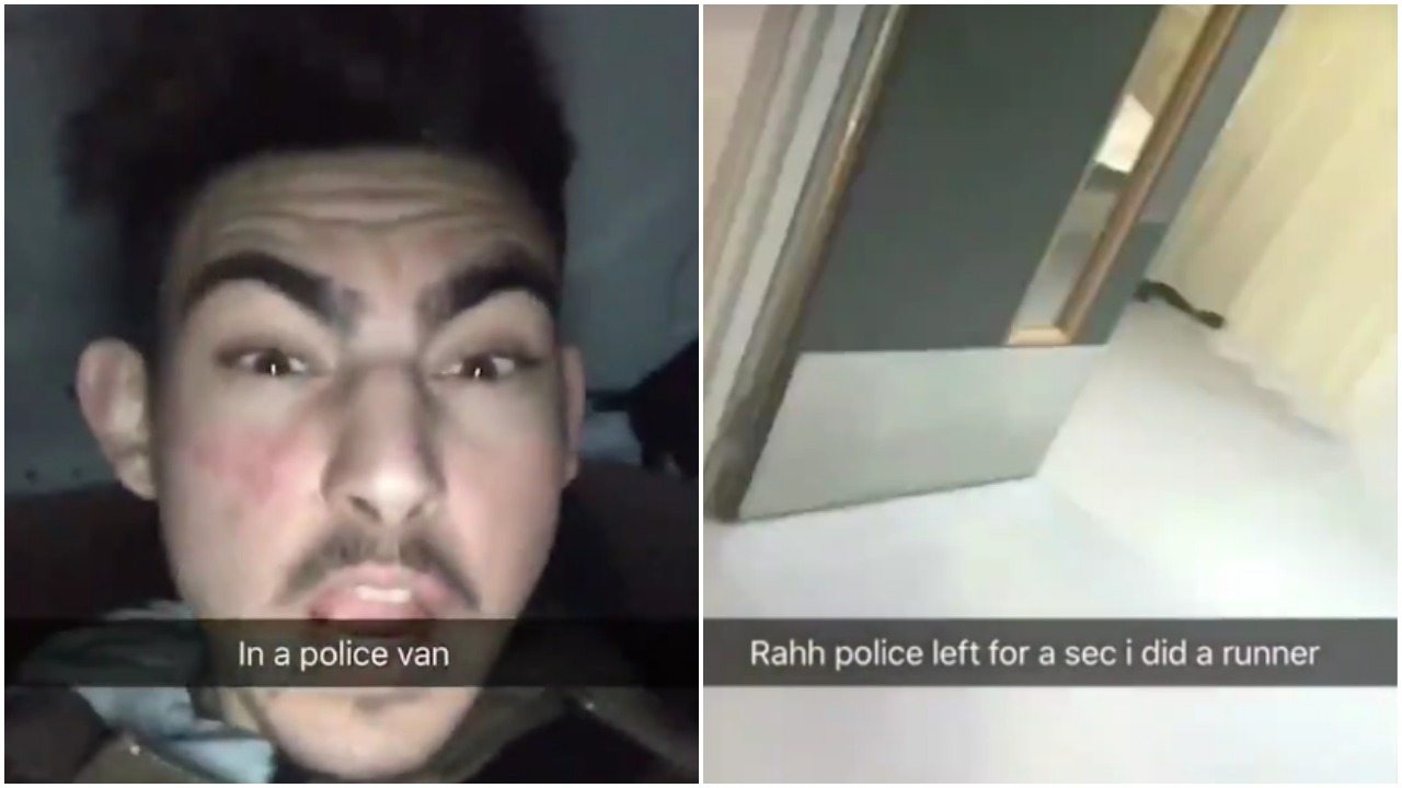 Zbiegł przed policją. Ucieczkę nagrał Snapchatem (video)