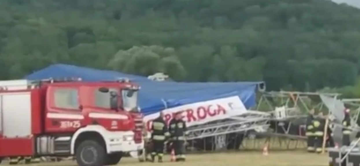 Scena się zawaliła, wszyscy zaczęli uciekać. Gwałtowna burza uderzyła w imprezę na południu Polski