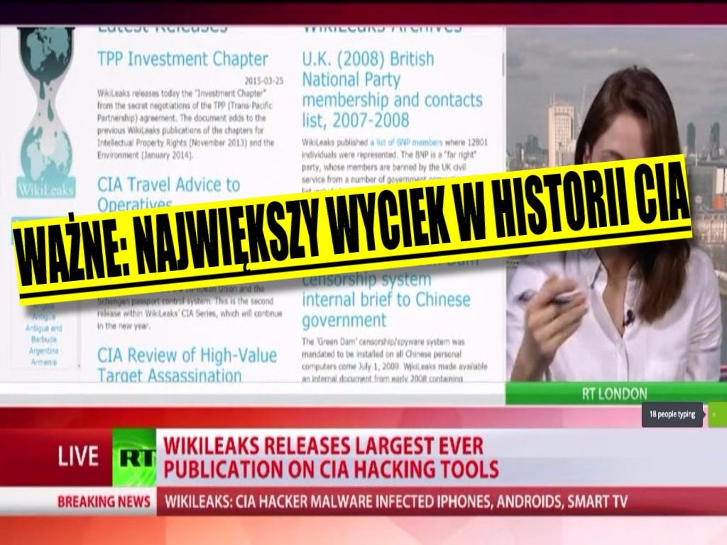 WAŻNE: Największy przeciek w historii CIA, agenci w panice, opinia publiczna jest wściekła