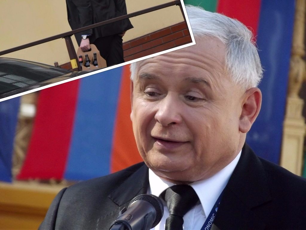 Brytyjski ambasador biegnie przynieść Kaczyńskiemu piwo (FOTO)