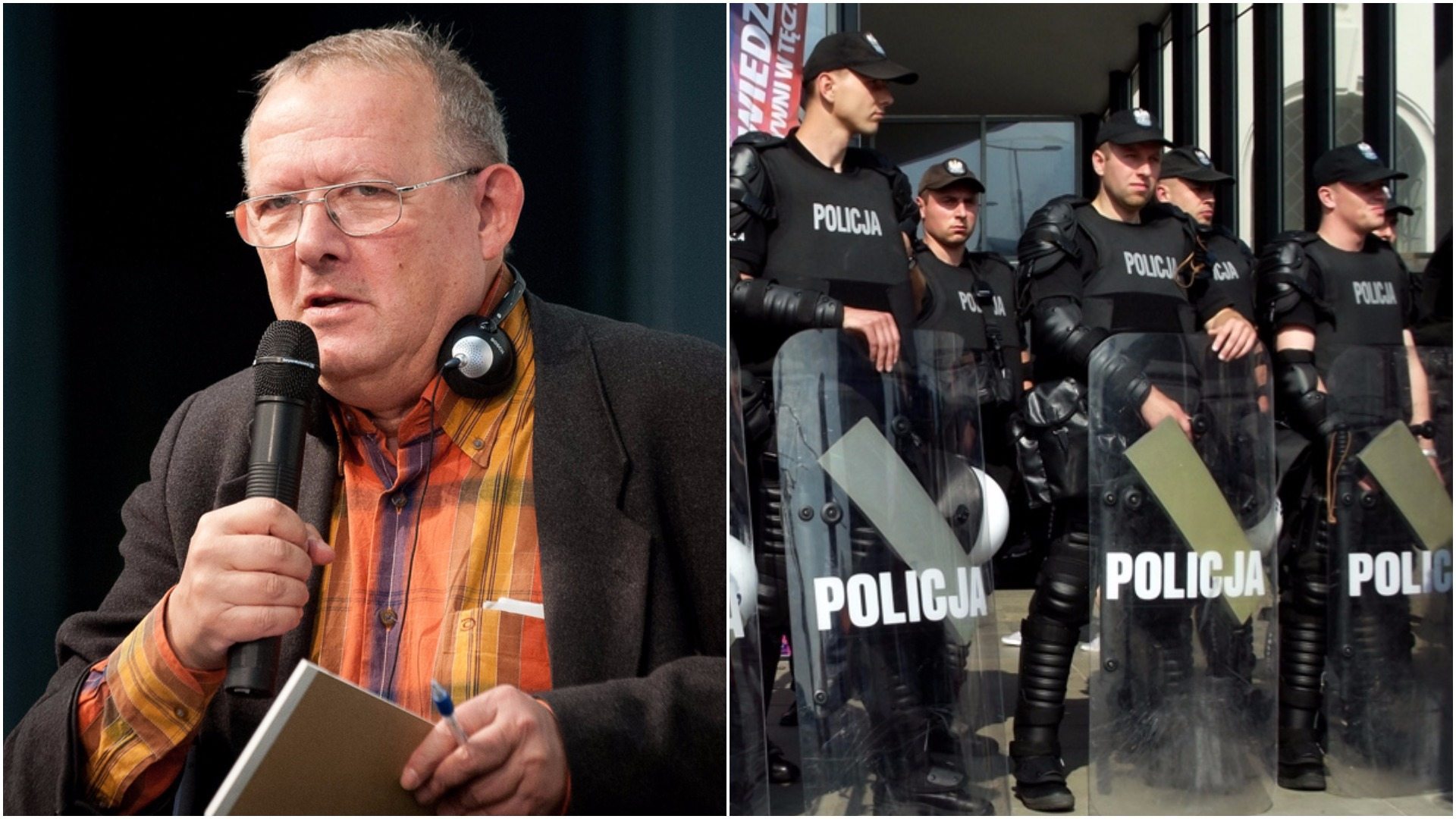 Niebezpiecznie podczas spotkania z Michnikiem. Interweniowała policja