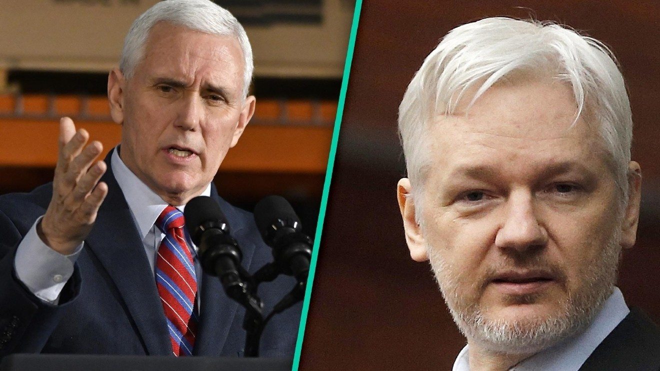 Assange: Clinton wywiera naciski na przejęcie władzy przez Pence'a