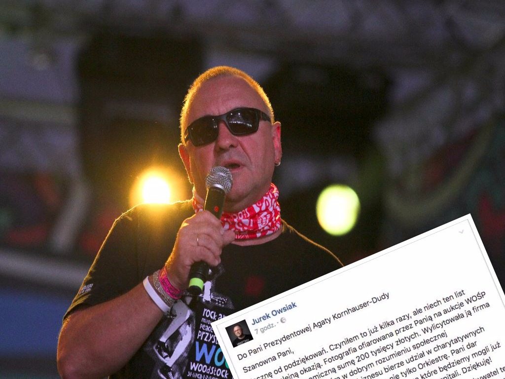 Owsiak pisze do Pierwszej Damy z zaskakującym apelem. Wcale nie chodzi o WOŚP
