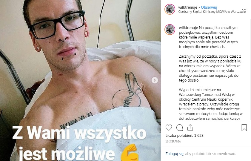 Nagły tragiczny wypadek bohatera show Polsatu. Pierwsze co zobaczył, to zerwana noga