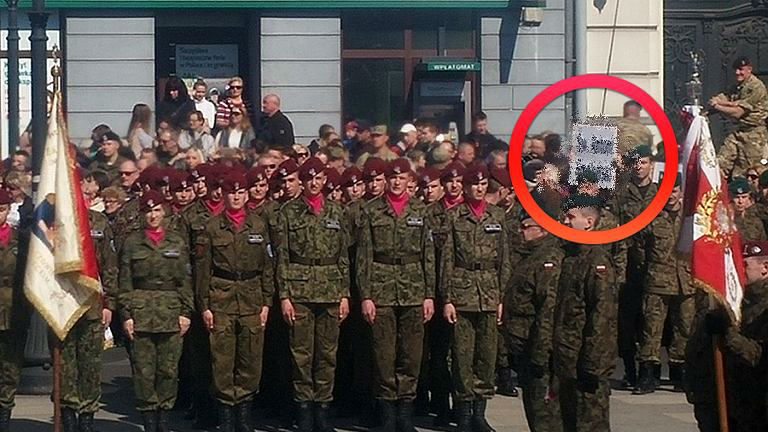 Macierewicz przemawia na pikniku NATO. Wtedy pojawił się ten transparent (FOTO)