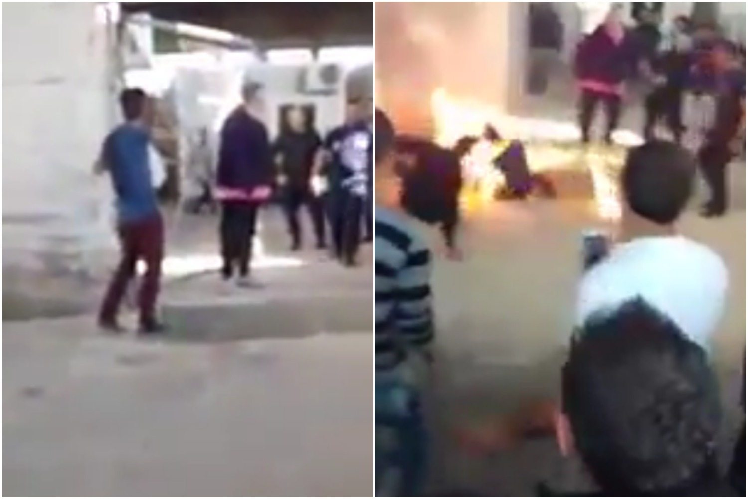 Tragiczny protest Syryjczyka. Lekarze nie dają mu szans (VIDEO 18+)