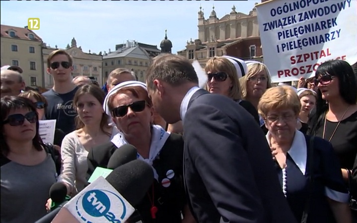 Wpadka Dudy. Nie wiedział kogo protest wspiera