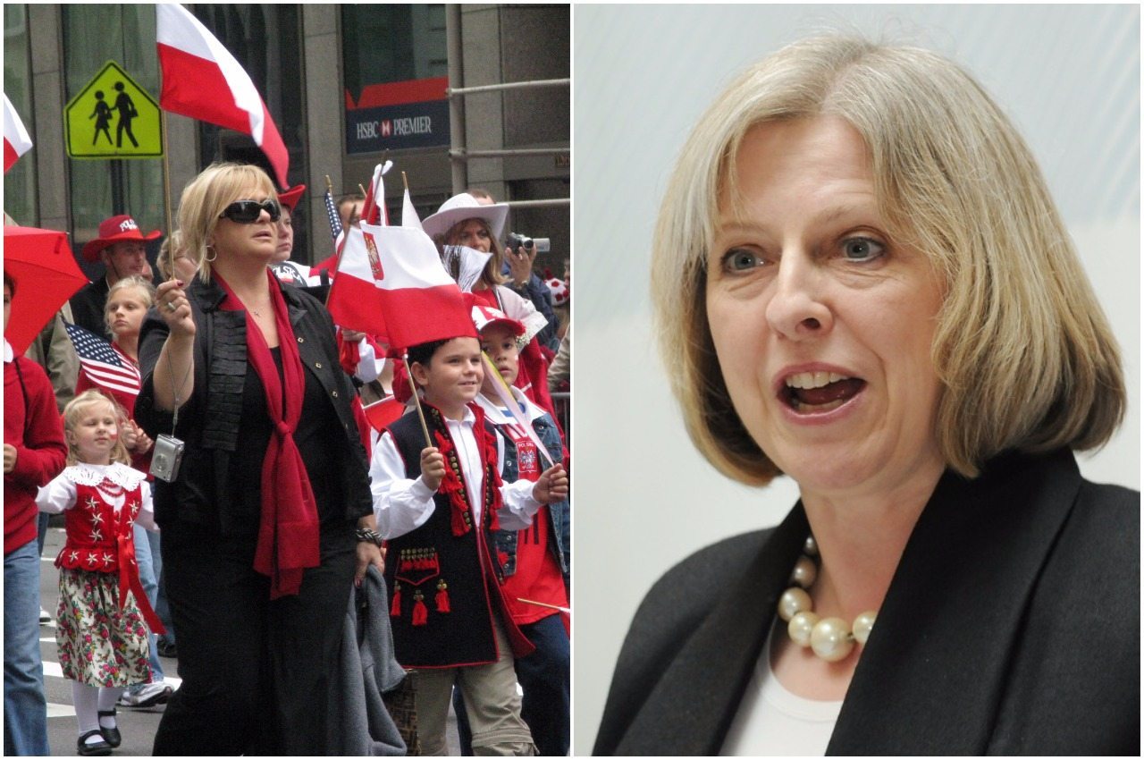 Theresa May chce wygrać wybory walcząc z Polakami