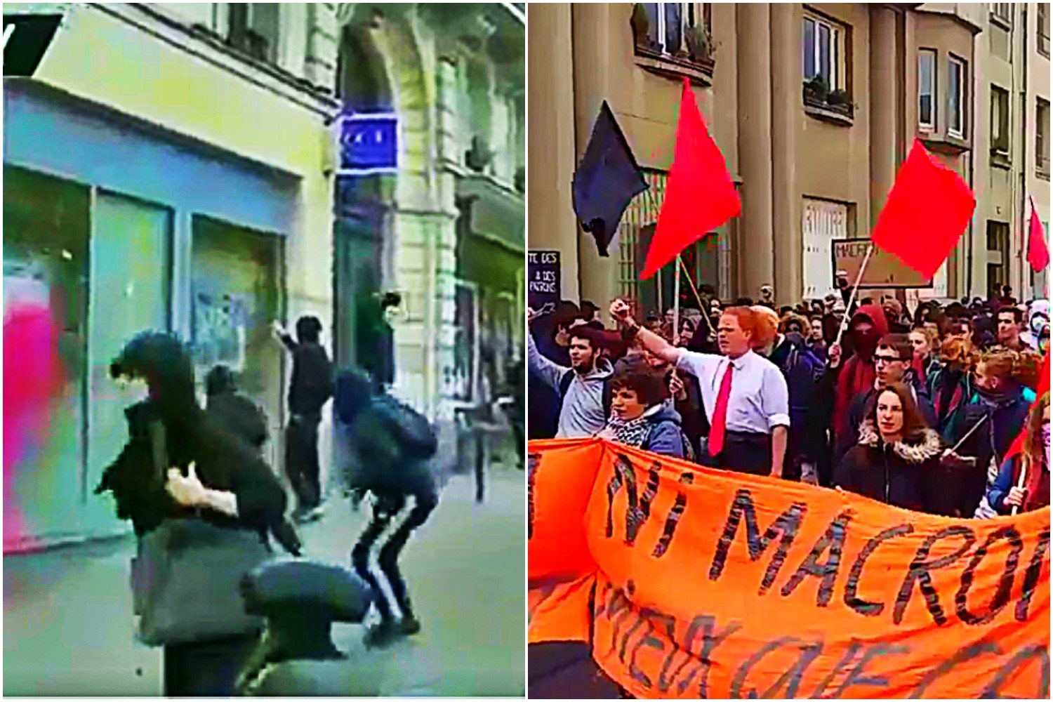 Piekło w Paryżu. Setki przeciwników Le Pen i Macrona demolują stolicę (VIDEO)