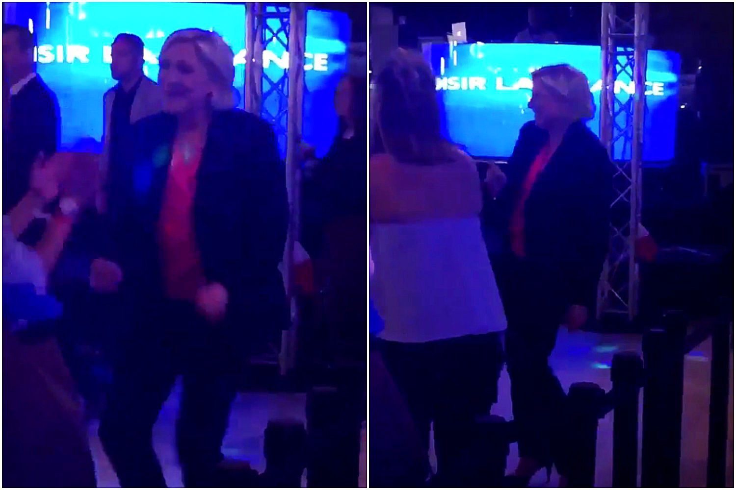 Zaskakujące zachowanie Marine Le Pen po porażce. Weszła na parkiet i... (VIDEO)