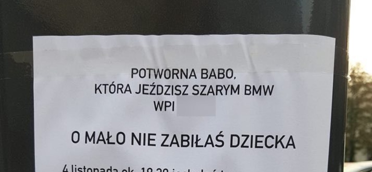 Tata napisał wiadomość do kobiety, która prawie przejechała dziecko. Treść listu jest wstrząsająca