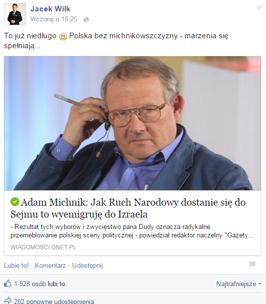 Trolle oszukały tysiące osób. "Michnik emigruje", "Duda użyje czołgów"