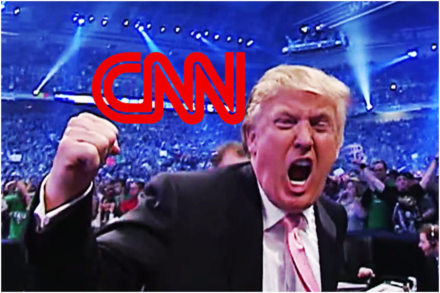 Trump dosłownie NOKAUTUJE CNN. Jego film pobił rekord na Twitterze (VIDEO)