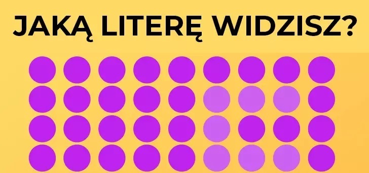 Wśród kółek ukryta jest litera, arcytrudna do zauważenia. Udało się wam?