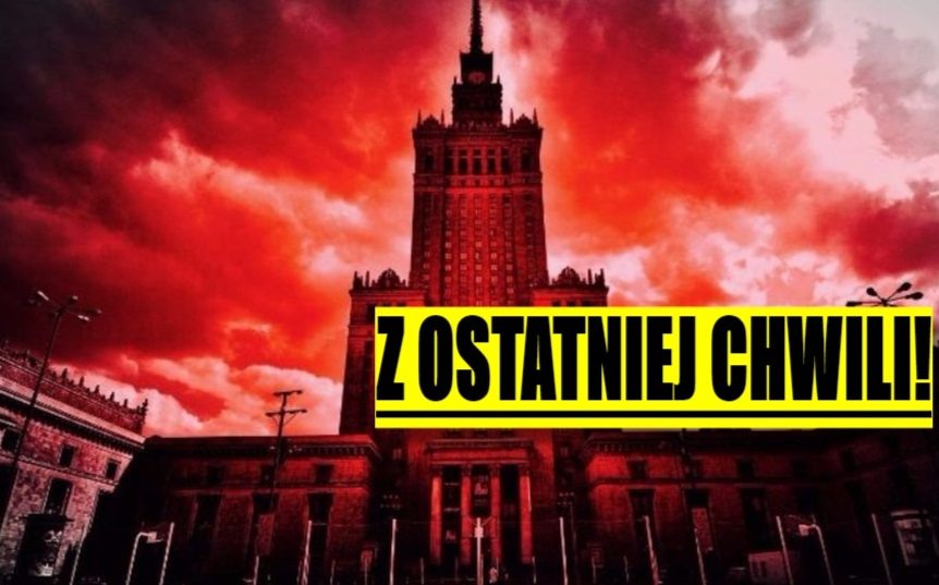 Co się dzieje?! Przeciwnik PiS PŁONIE pod Pałacem Kultury