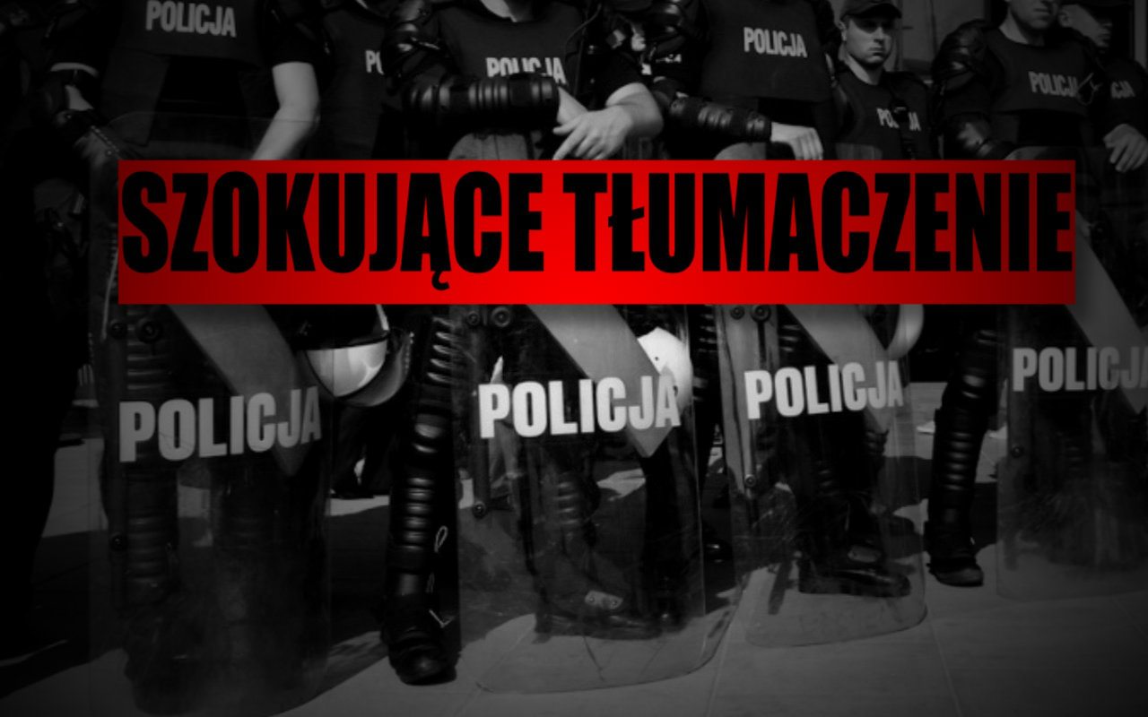 Oni NAPRAWDĘ tak to tłumaczą. Policja: "Nie powiedział siadaj kur*o, tylko..."