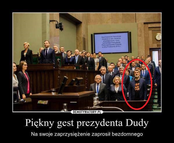 Palikot tłumaczy swój ubiór na zaprzysiężeniu Dudy