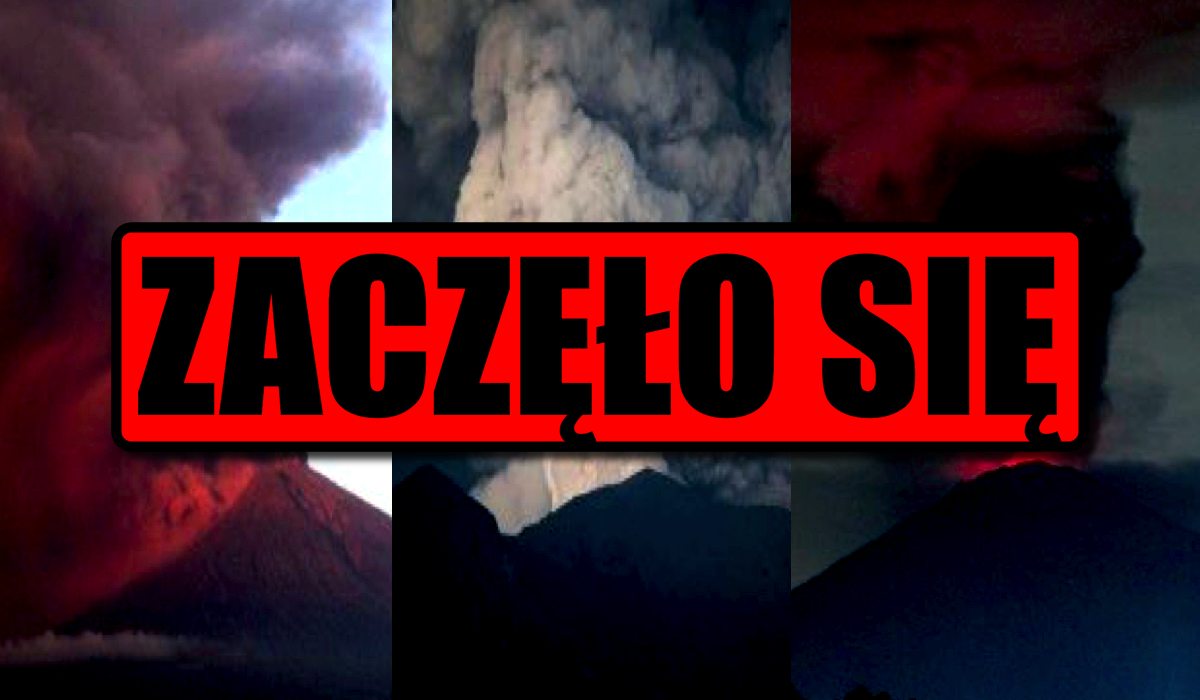 Zaczęło się! Wulkan pluje lawą, ludzie duszą się śmiercionośnym pyłem