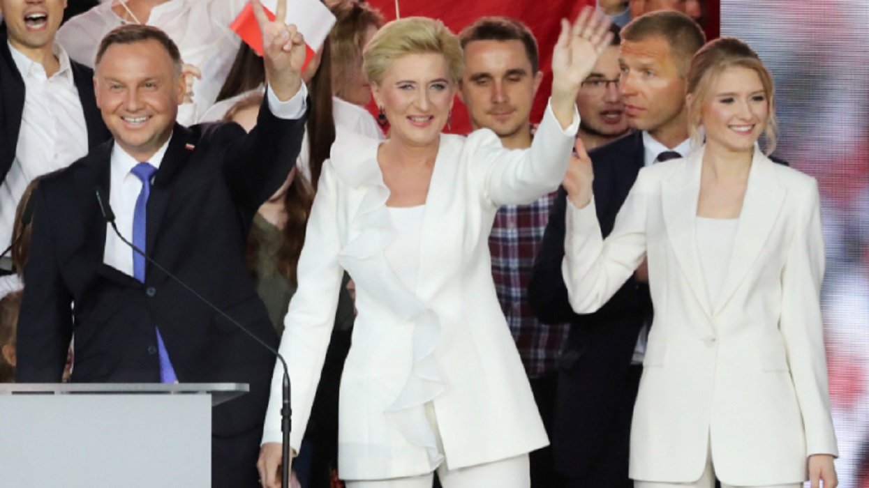 Na wiecu nie dopuścili Agaty Dudy do głosu. Już miała odezwać się do mikrofonu, ale ją zagłuszyli
