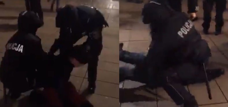 Skandaliczne sceny w Warszawie. Policja maltretuje protestujących