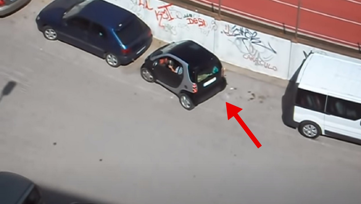 Kobieta chciała zaparkować przed blokiem. Sąsiedzi natychmiast zaczęli nagrywać, nie mogli powstrzymać śmiechu