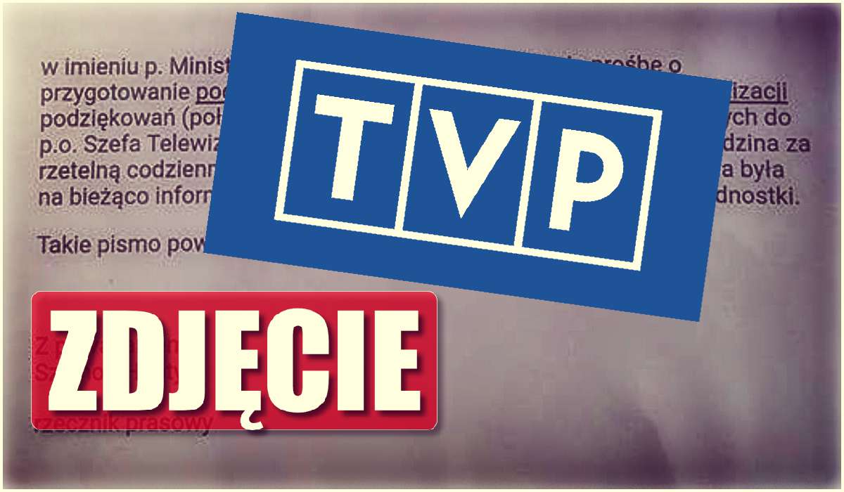 Minister kazał dziękować TVP! Ujawniono jego maila