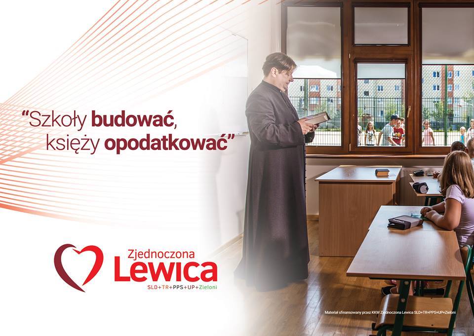 Zjednoczona Lewica rusza z kampanią na rzecz szkoły bez religii