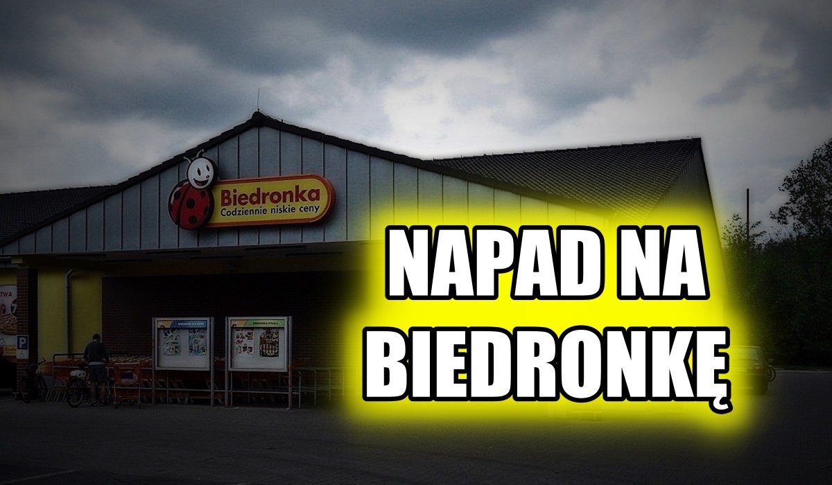 Napad z bronią na Biedronkę! Napastnicy sterroryzowali obsługę, padły strzały