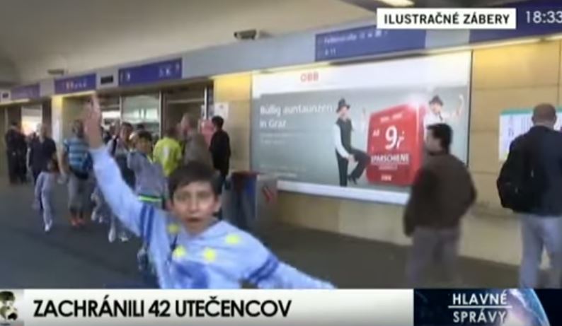 Mały uchodźca grozi na antenie słowackiej telewizji (video)