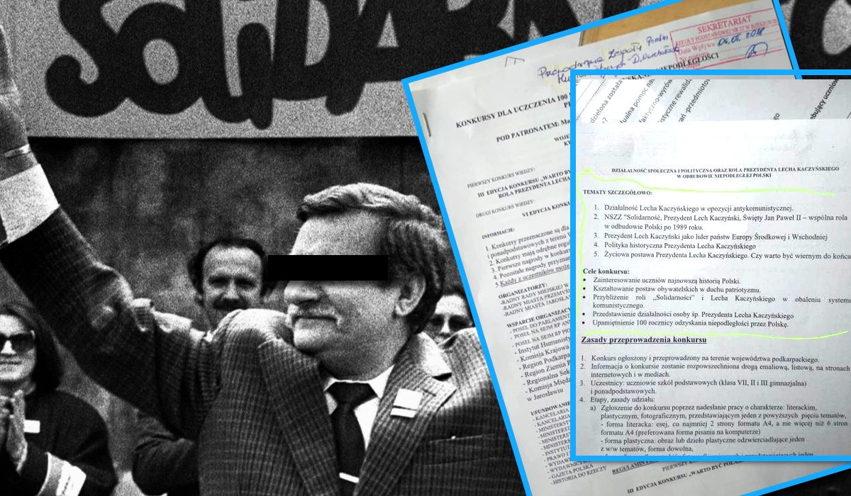 Wymazali Lecha Wałęsę. W szkołach uczą, jak Lech Kaczyński obalił komunę