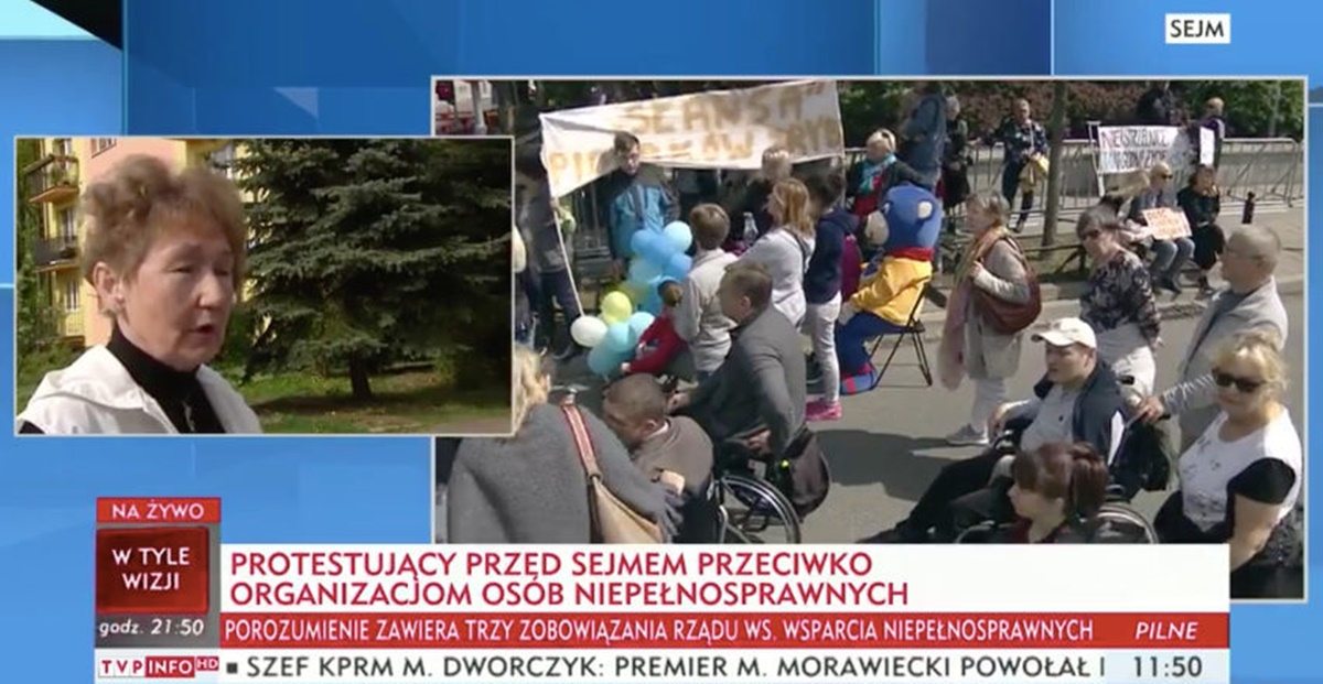 TVP: "Polacy chcą zakończenia protestu niepełnosprawnych"