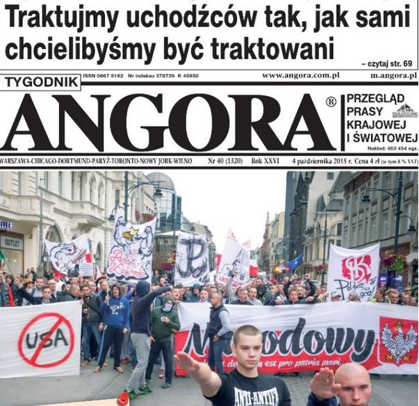 Szokująca okładka z marszu antyimiganckiego Angory to niestety nie fotomontaż