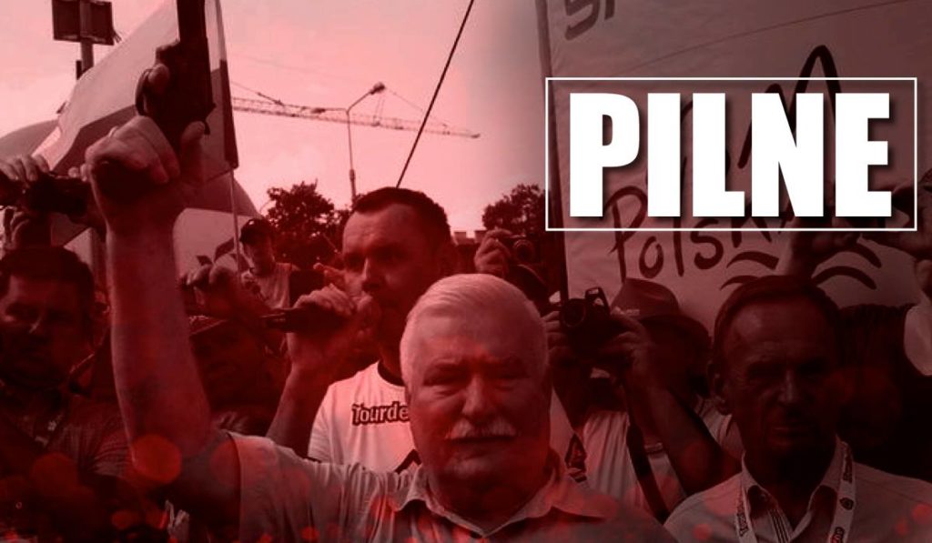 Wałęsa z bronią, policja już w akcji! To się skończy źle
