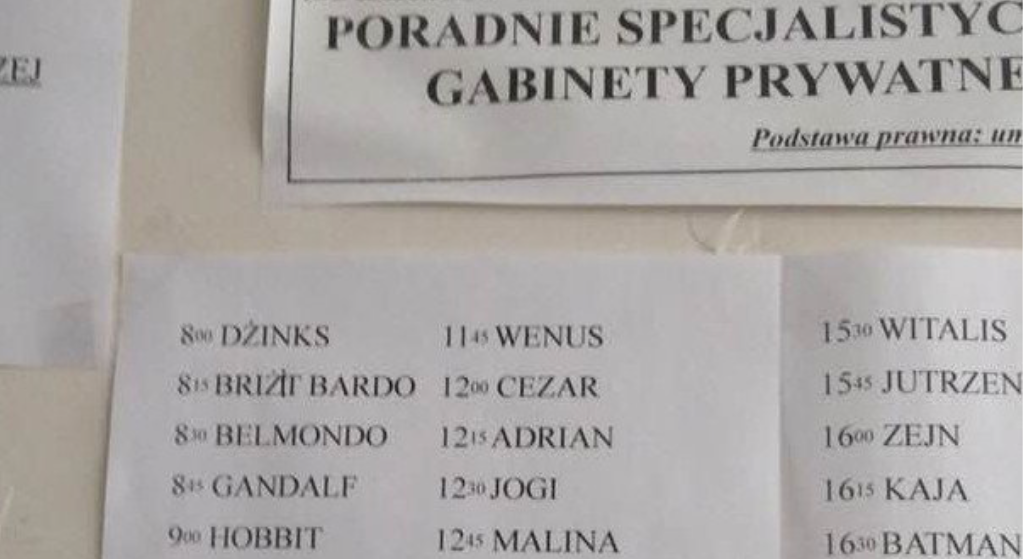 Absurdy RODO! U lekarza nazwą Cię: "Gargamelem" albo "Batmanem"